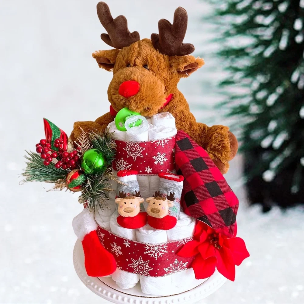 Christmas Diaper Cake
