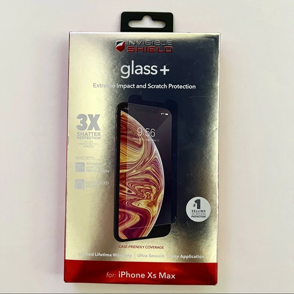 INVISIBLE SHIELD GLASS+ Screen Protector for IPhone XS Max NEW!!!
