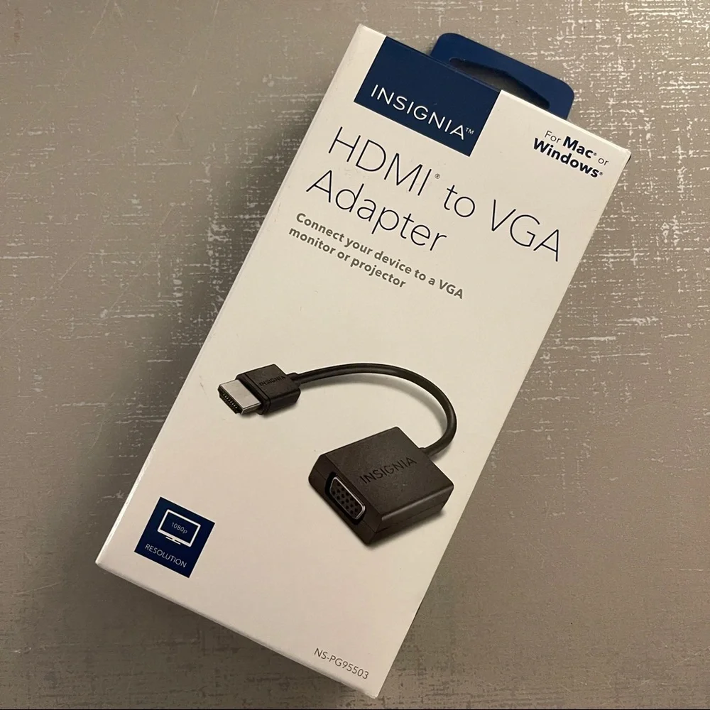 Insignia HDMI-to-VGA Adapter - Black