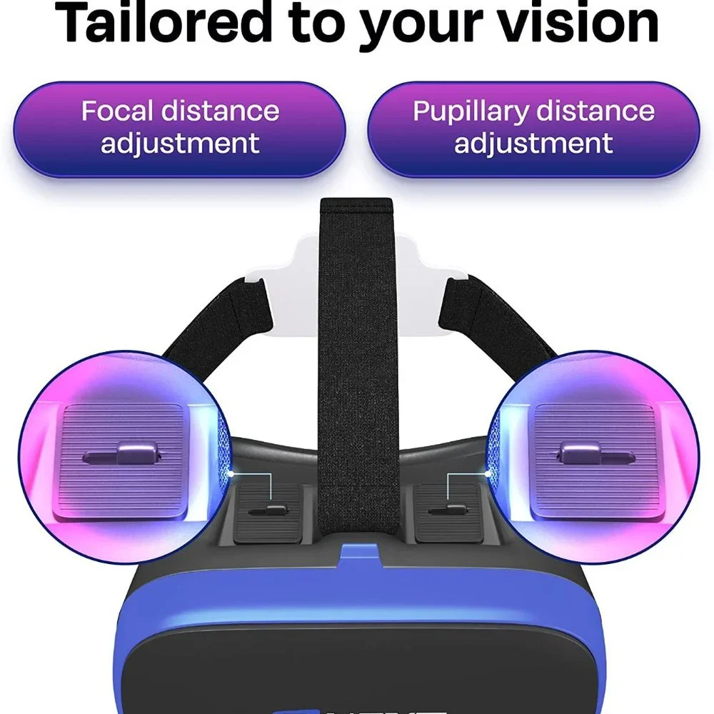 VR Headset Compatible with iPhone & Android Phone Universal Virtual Reality Gogg