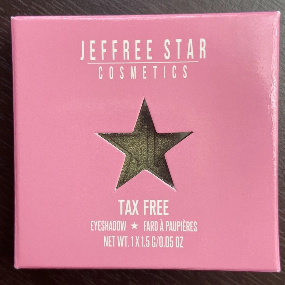 NEW! JEFFREE STAR Pressed Pigment Eye Shadow Single TAX FREE Metallic Green-Gold
