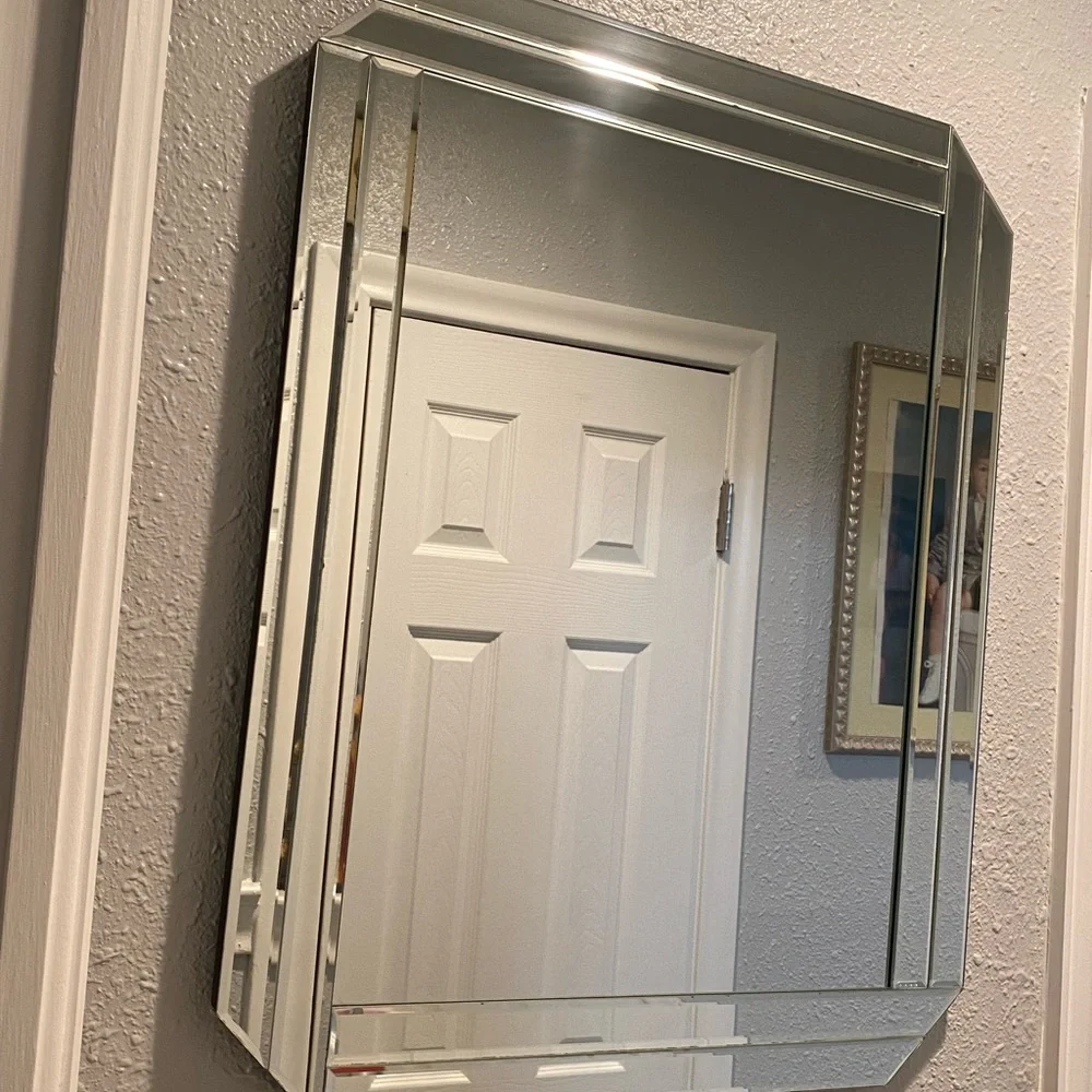Home Interiors Retired Modern beveled Chelsey Mirror wall Decor