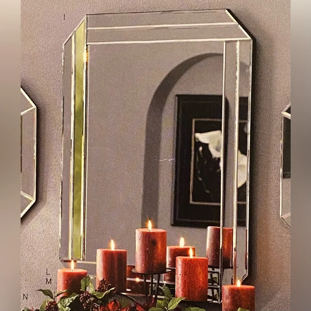 Home Interiors Retired Modern beveled Chelsey Mirror wall Decor