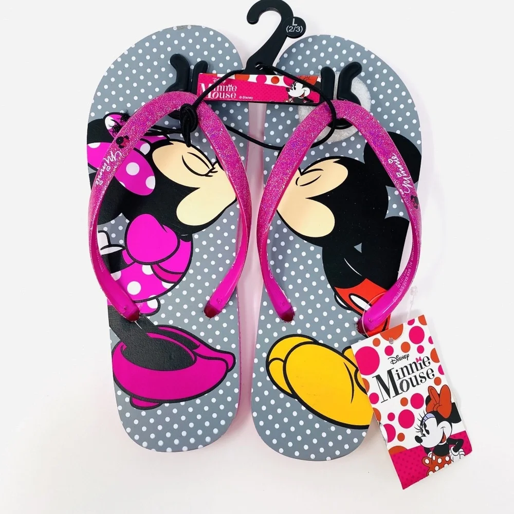 Disney Minnie Mickey Mouse Flip Flop Sandals
