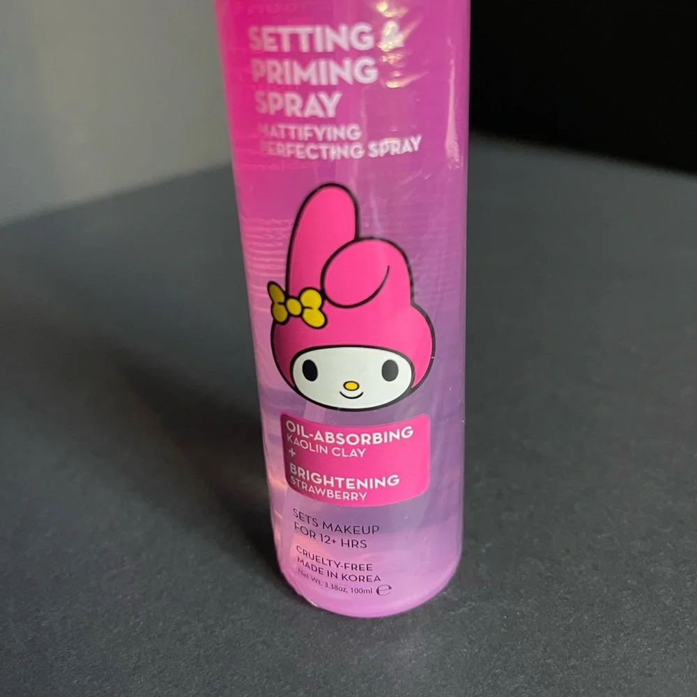 Crème shop x Sanrio My Melody setting spray. Cruelty free.