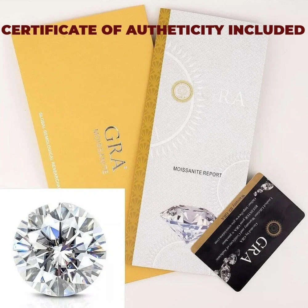 Certified 1ct. t.w.  Moissanite Diamond Engagement Ring Set NEW
