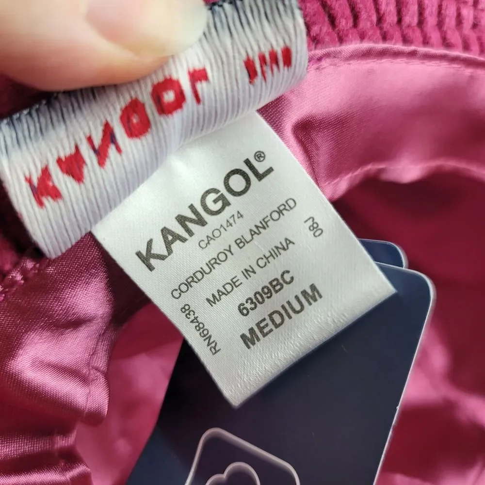Kangol pink corduroy