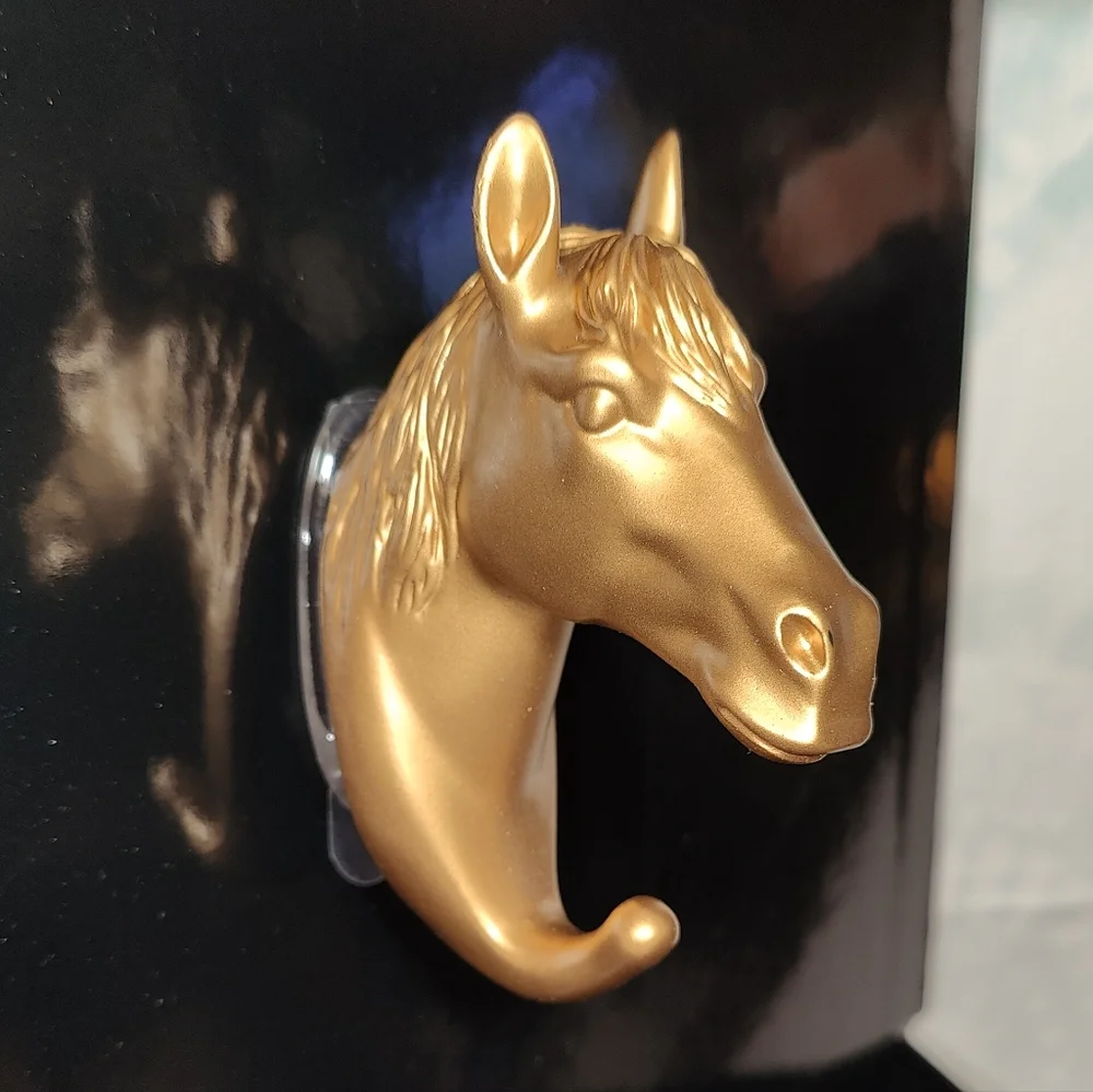Decorative Golden Horse Head PVC Wall Hook