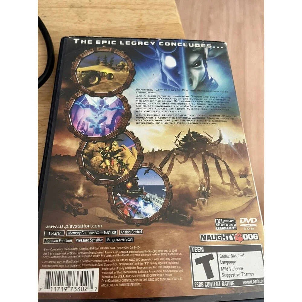 Jak 3 (Sony PlayStation 2 PS2, 2004) Game - Complete with Manual
