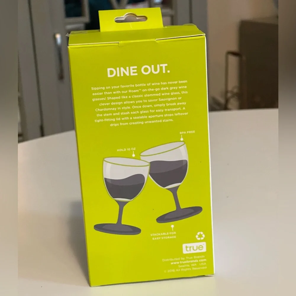 True Roam On The Go Set of 2 Wine Glasses