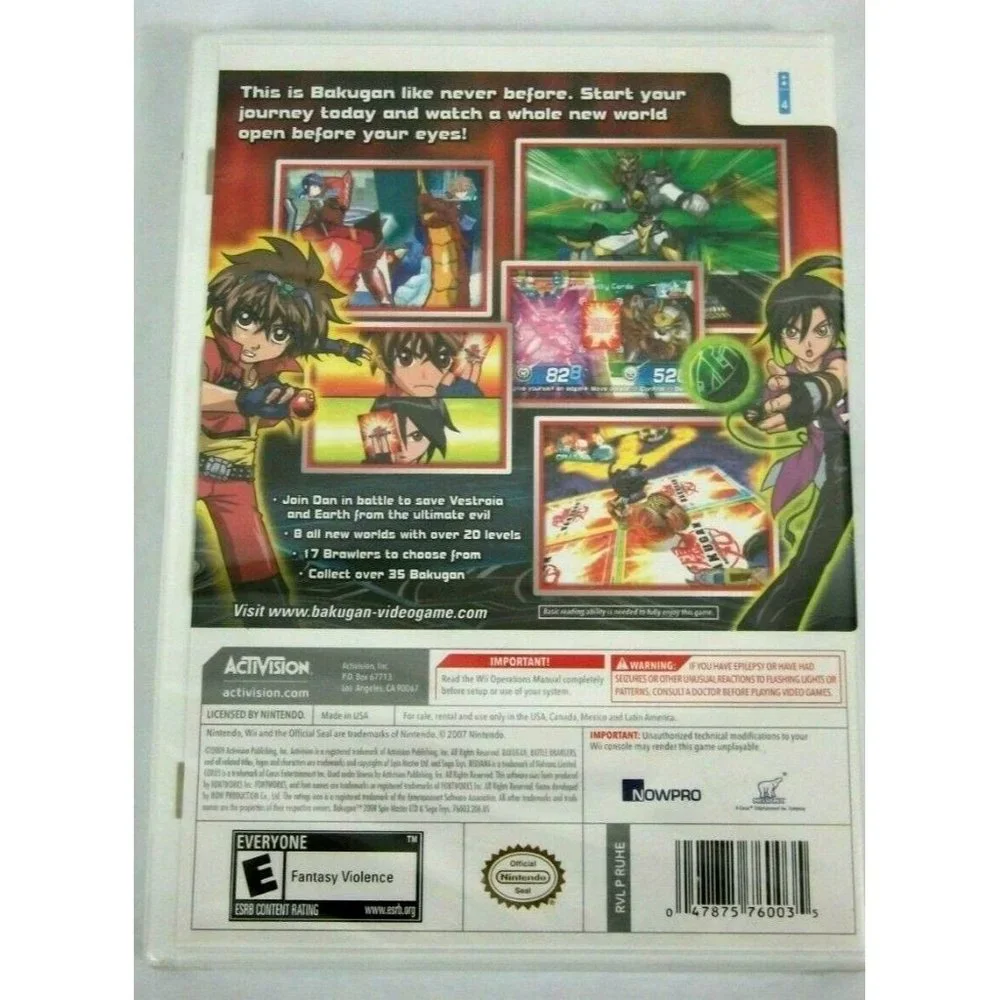 Nintendo bakugan battle