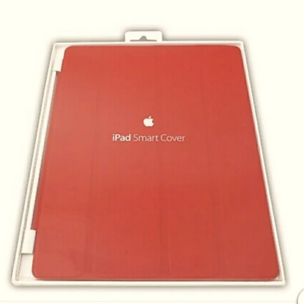 APPLE SMART LEATHER COVER FOR APPLE IPAD ORIGINAL RED BLACK