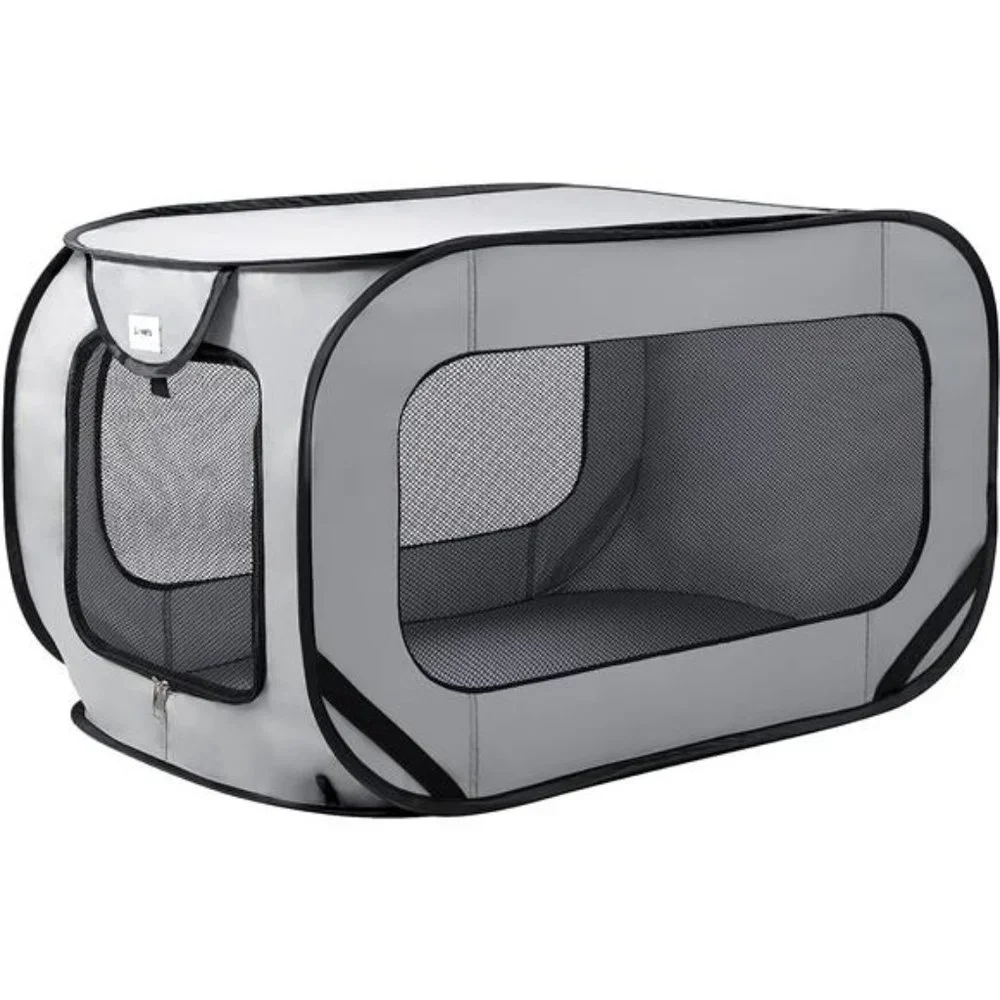 Portable Large Dog Bed - Pop Up Dog Kennel, Indoor Outdoor Crate for Pets, 36