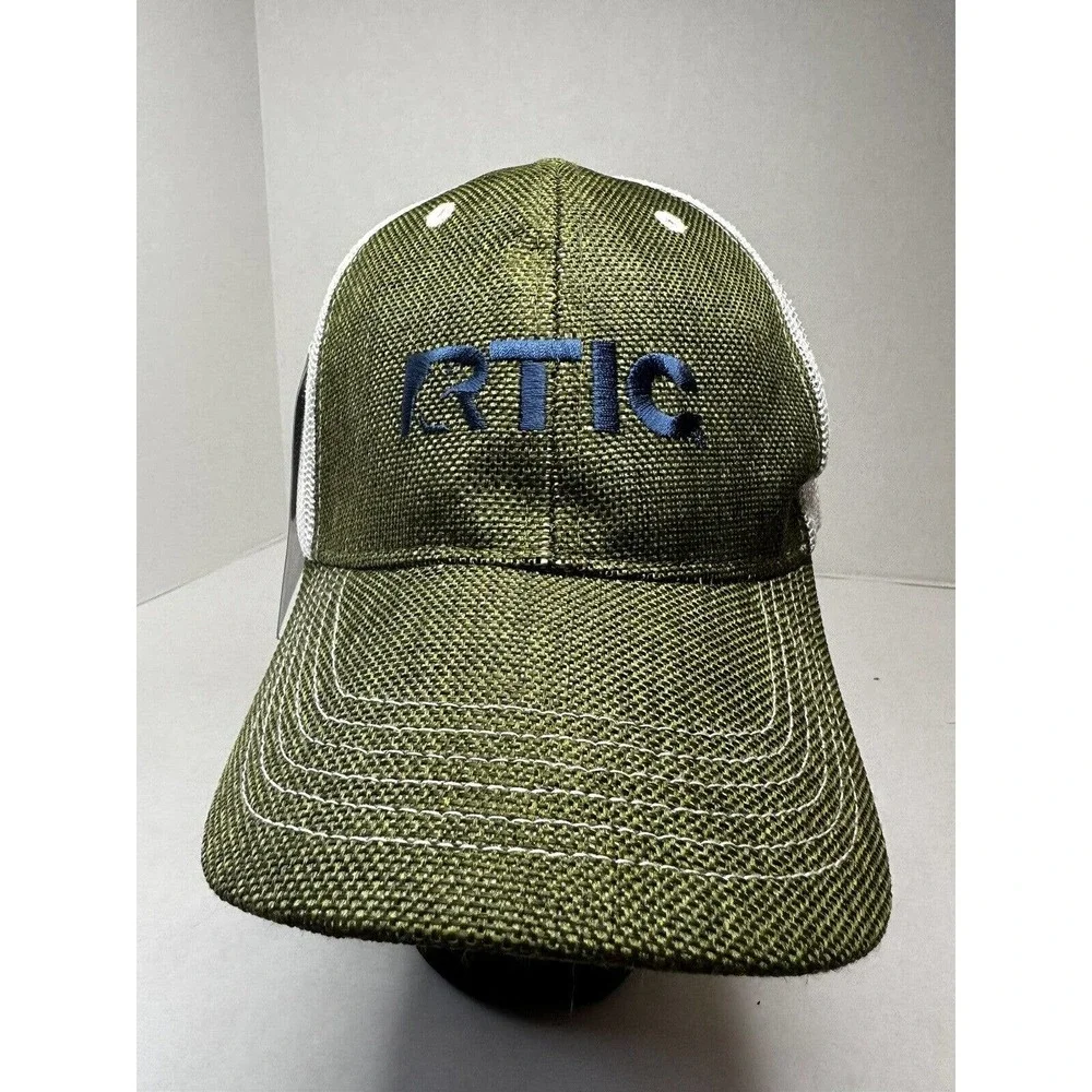 RTIC Trucker Hat Cap Olive Green White Mesh Back Adjustable Snapback NEW