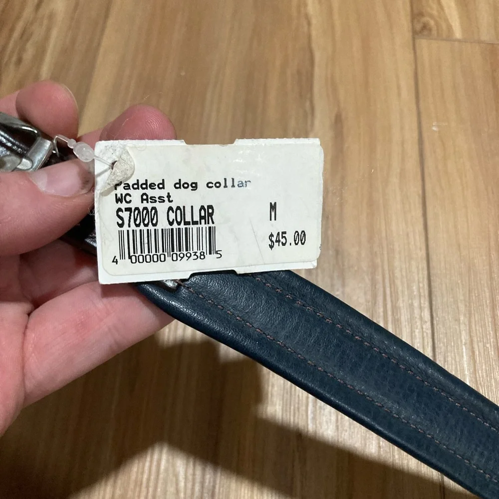 Leather Padded 16” Pet Collar NWT