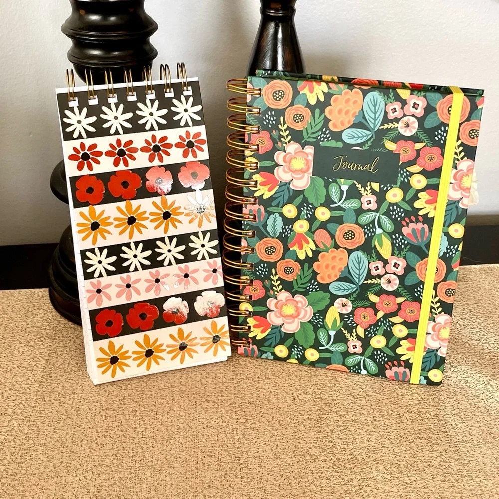 NWT FLORAL Hardcover Notebook/Journal Notepad Stationery Bundle