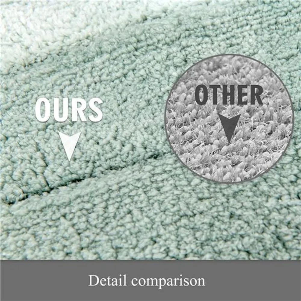 3 Pcs Ombre Bathroom Rugs Set with U-Shaped Mat,Non Slip,Quick Drying,Ultra Soft