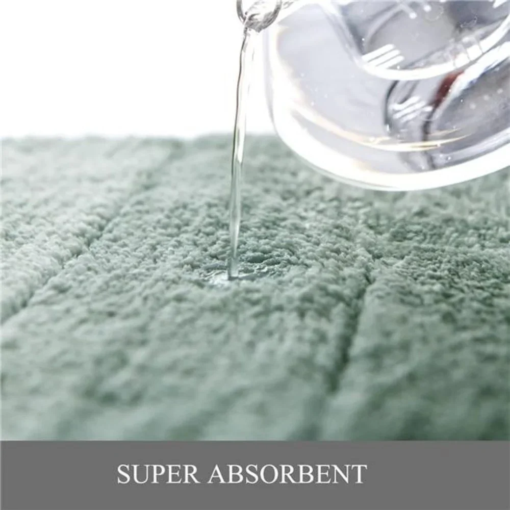 3 Pcs Ombre Bathroom Rugs Set with U-Shaped Mat,Non Slip,Quick Drying,Ultra Soft