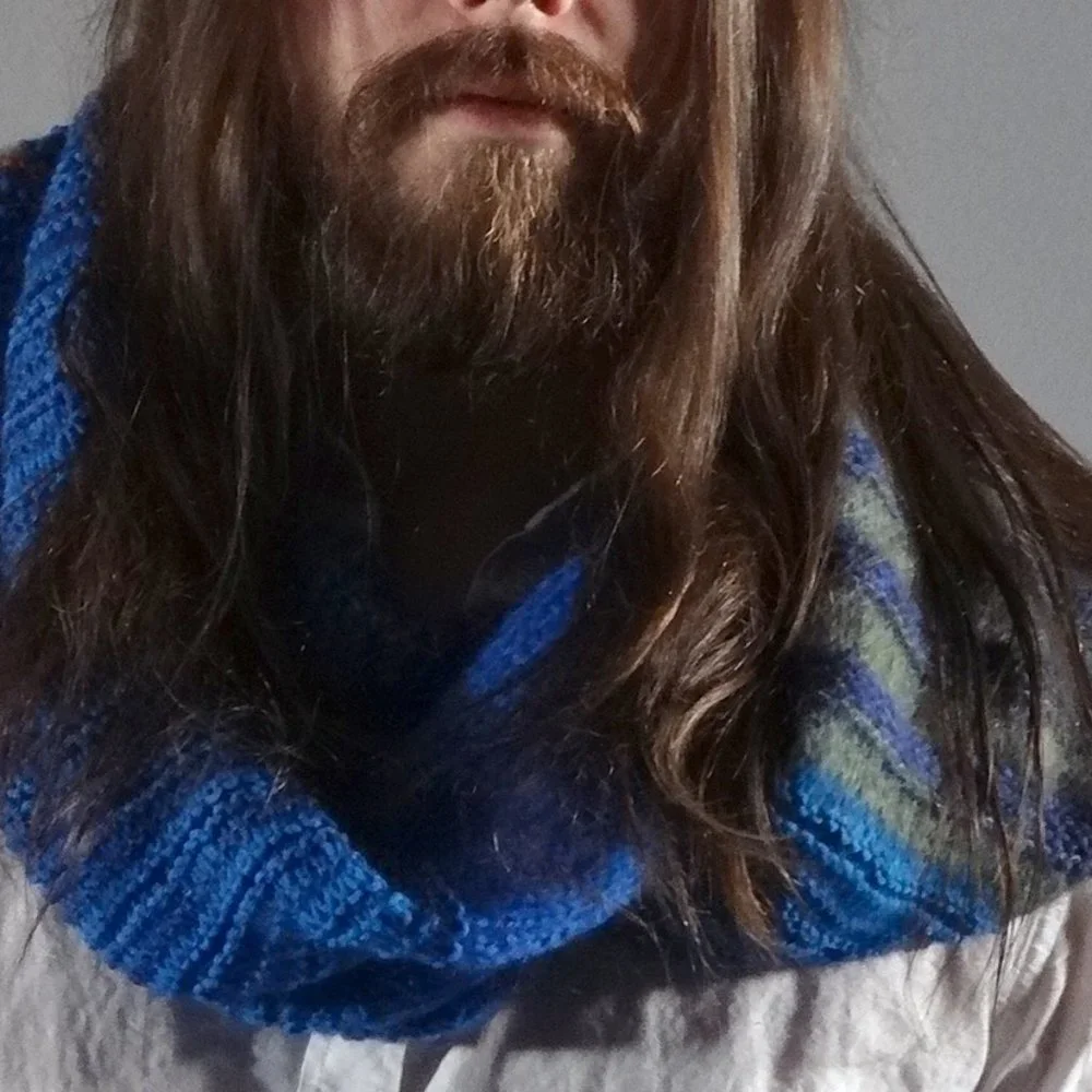 Hand Knit infinity loop