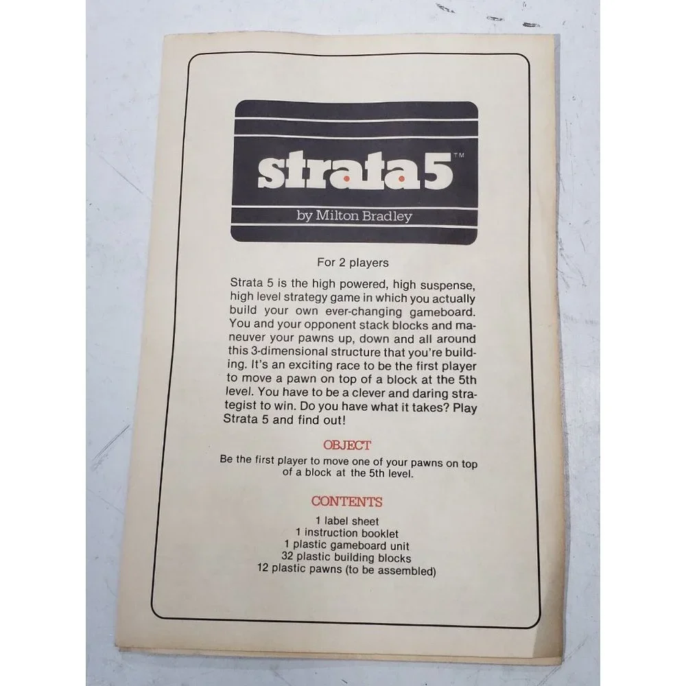Strata 5 1984 Board Game Milton Bradley Complete W/ Box Vintage Ages 10+
