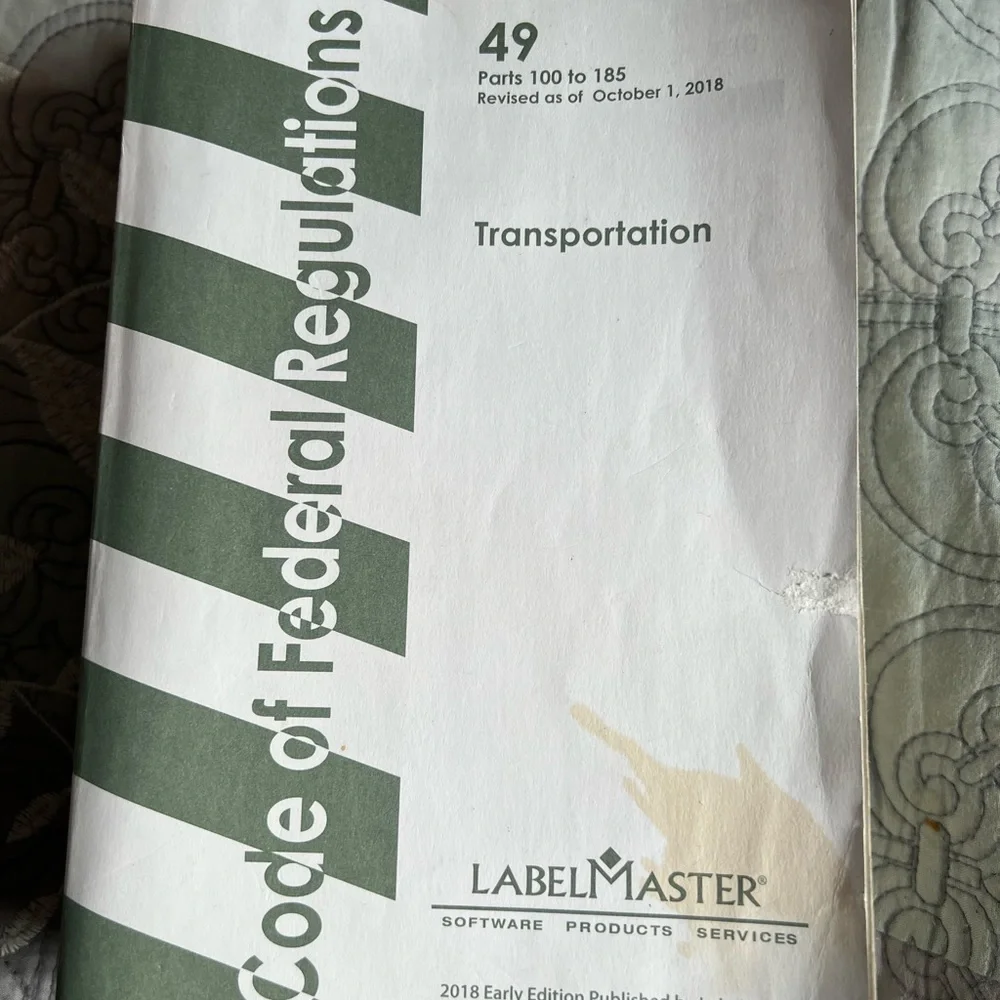 Code of Federal regulations book