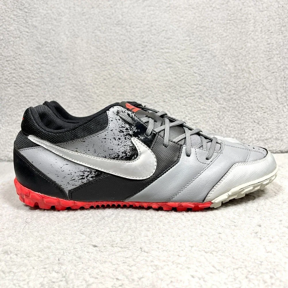 Nike 5 Bomba Mens Size 13 Soccer Football Shoes Black Gray Red 415130-003