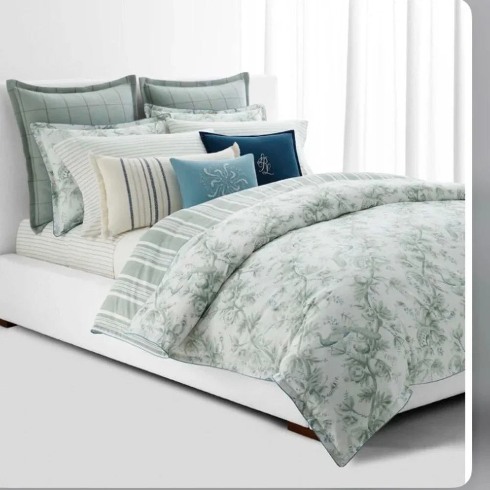 NWOT Lauren Ralph Lauren Julianne Duvet Set King, Sage