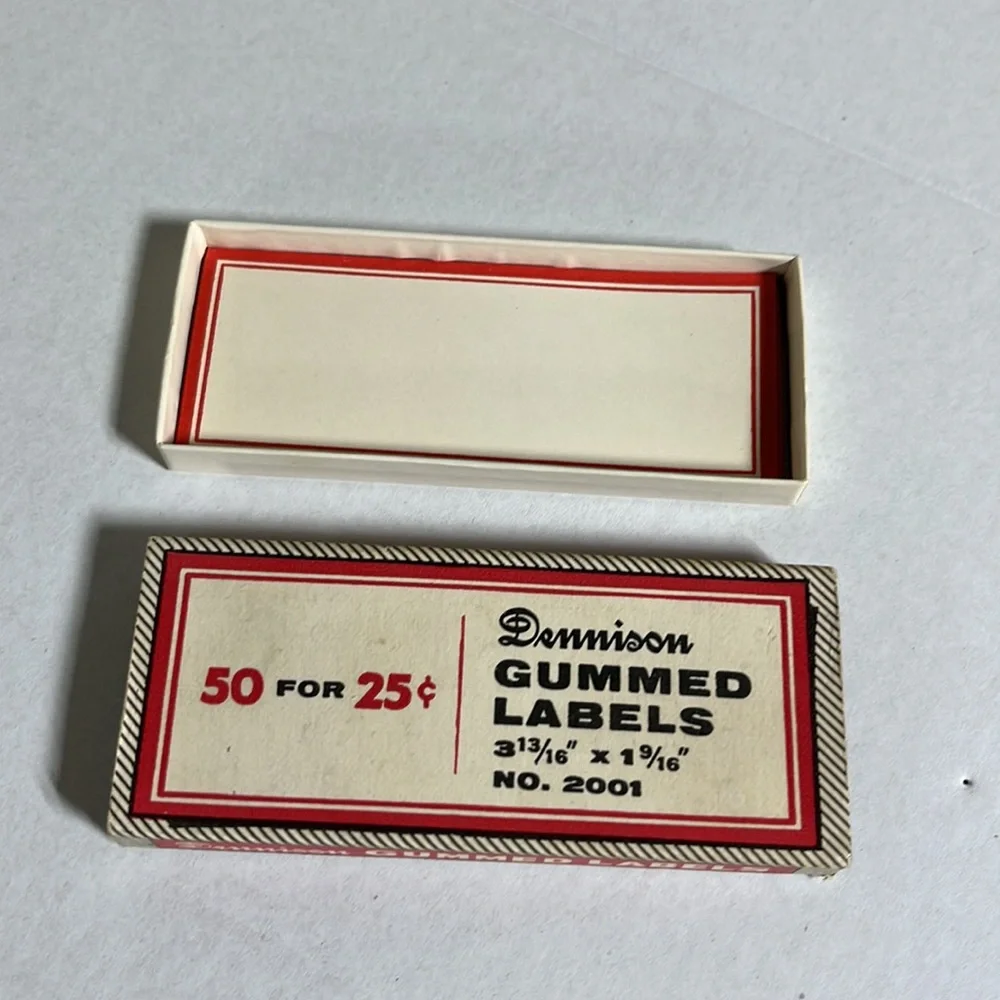 N/A labels box dennison