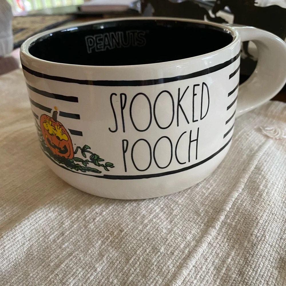 NWT Rae Dunn X Peanuts “SPOOKED POOCH” Soup size Mug