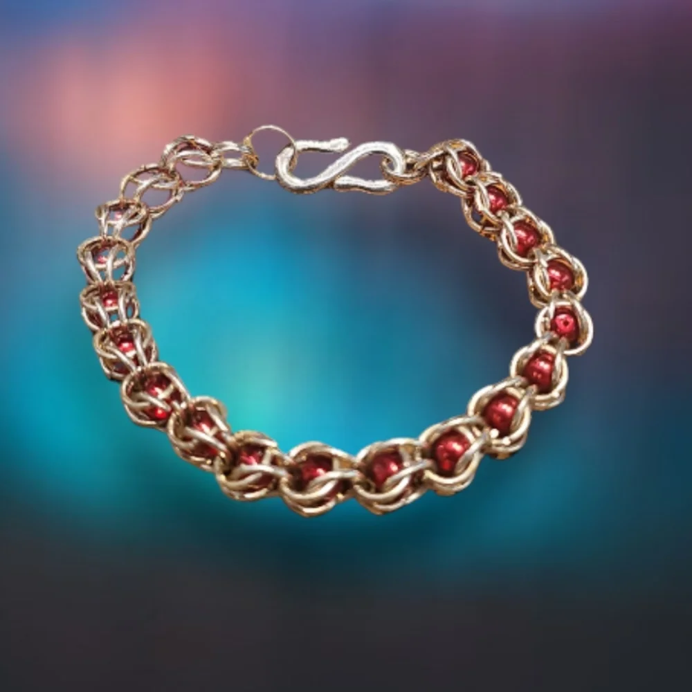 Swarovski Crystal Captured Chainmaille Bracelet
