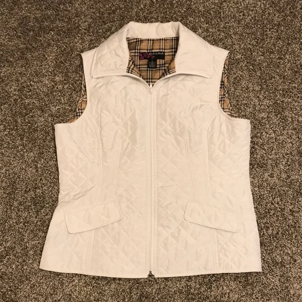 Peck & Peck zippered vest size Large