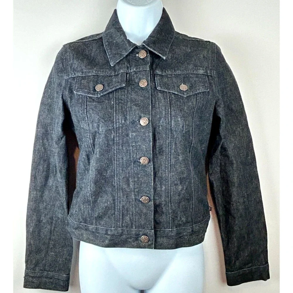 Polo Jeans Ralph Lauren Cotton Black Denim Jacket Size XS
