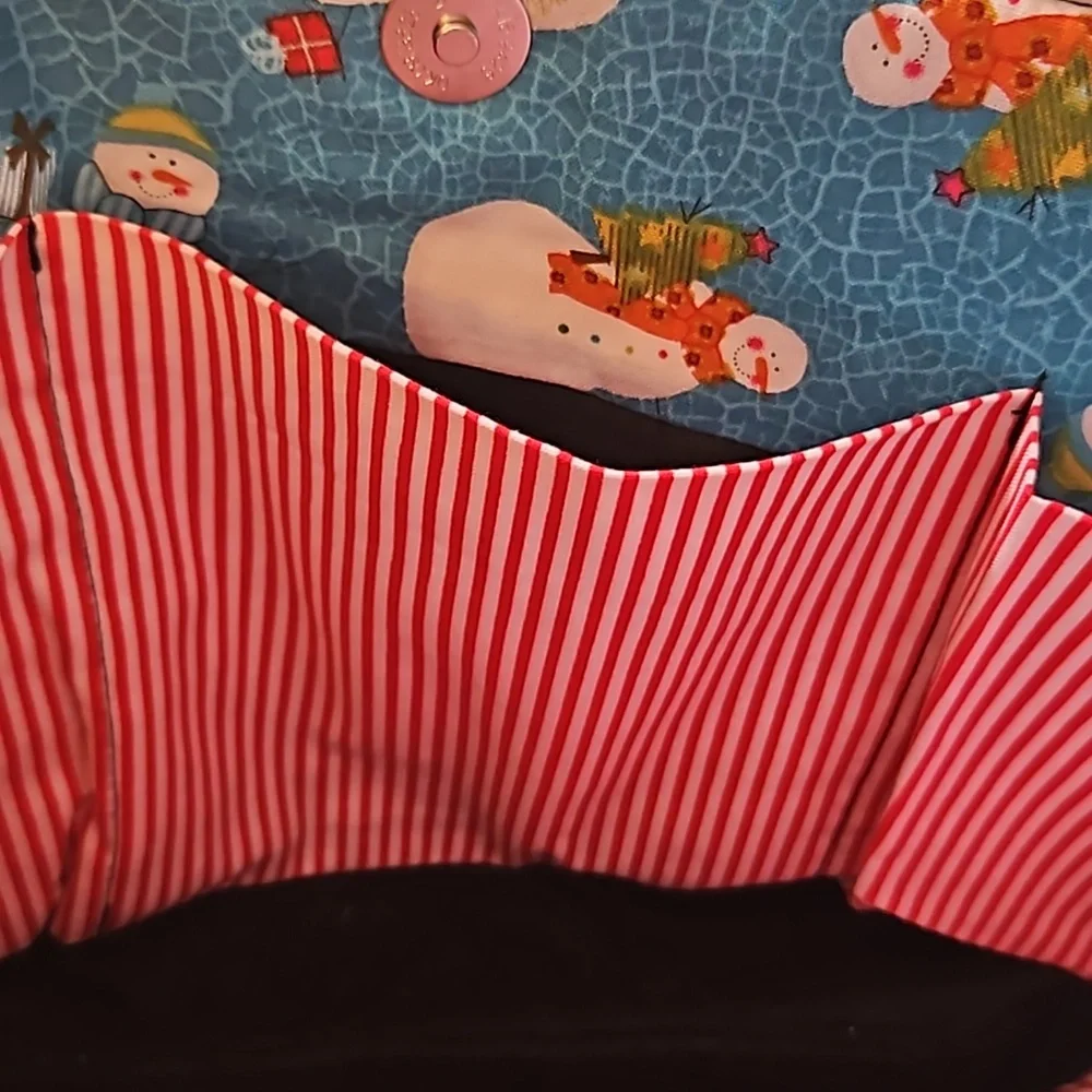 Handmade Winter Snowman purse pouch baby bag