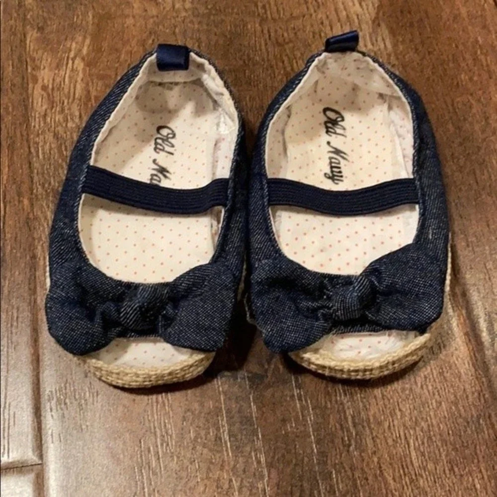 Old Navy Denim Espadrille Soft Crib Shoes for Baby