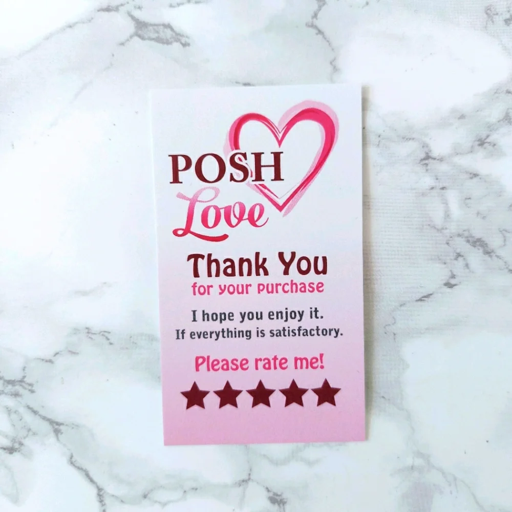 100 Thank You Cards insert business card