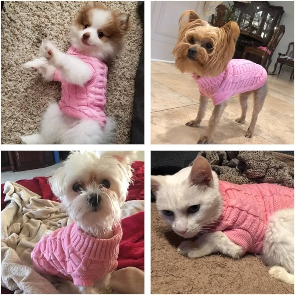 Cat/Dog Sweater,Turtleneck Knitted