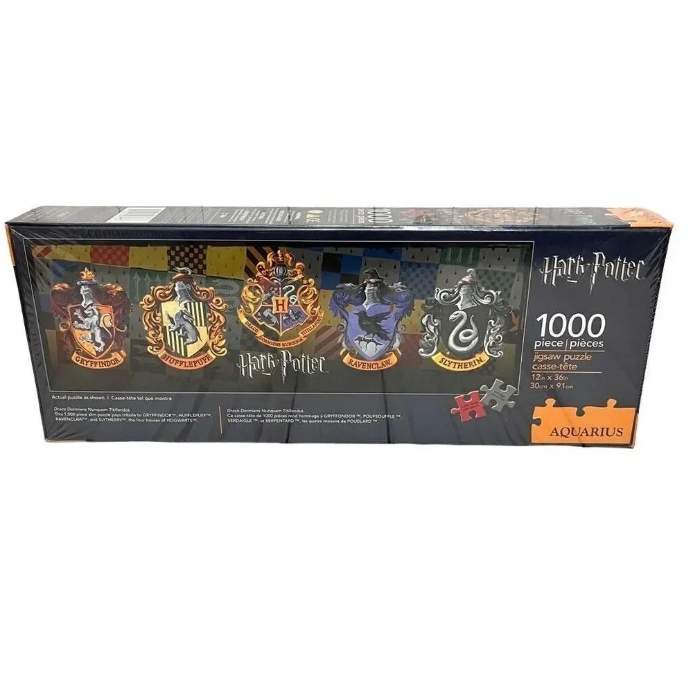 Harry Potter  House Crests 1000 Piece Aquarius  Jigsaw Puzzle New In Box