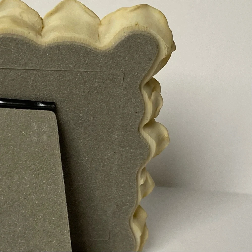 Rose Picture Frame By Cherished Bouquet Ivory Flowers Floral 3” X 3” Photo