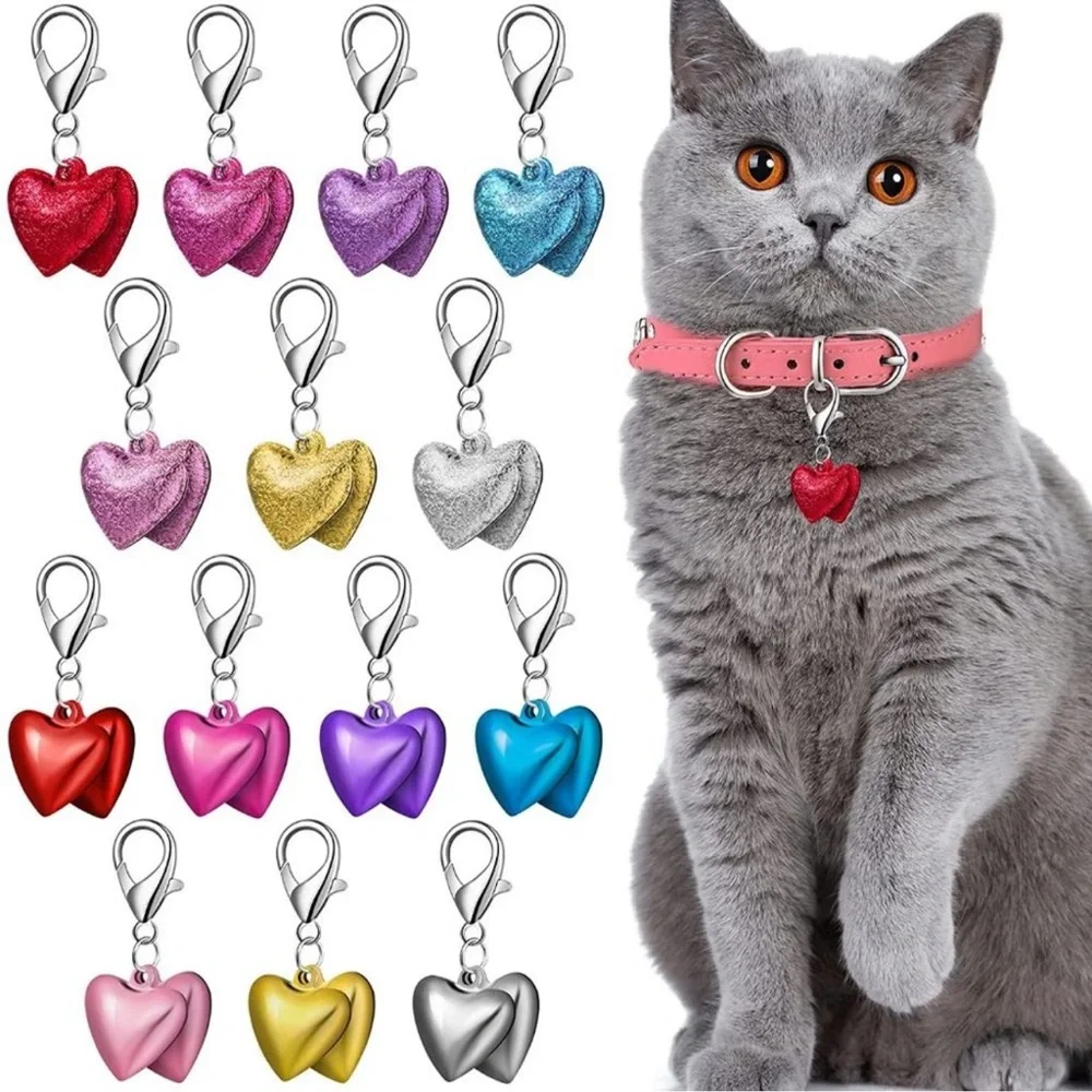 14 Sets Valentine's Day Cat Dog Bells Heart Shape