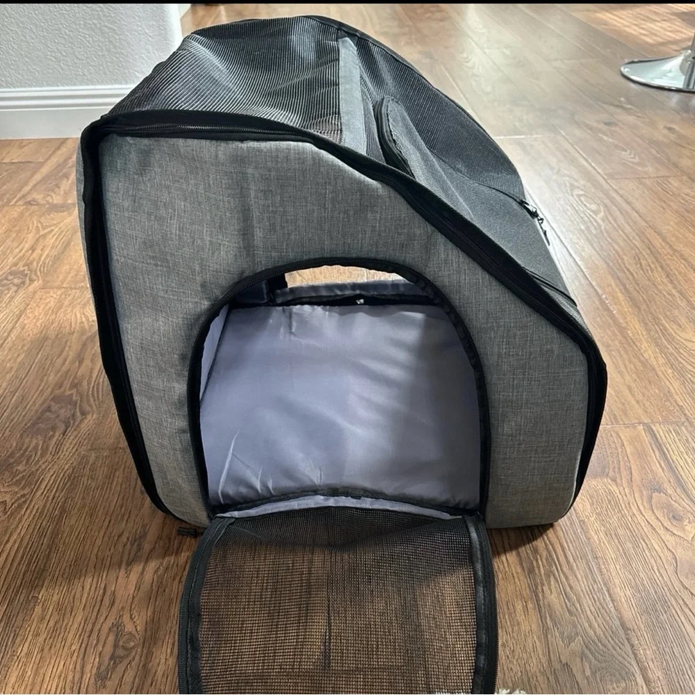 Frenchie Car Seat Cover Folding Hammock Travel Cage for Safe Travels