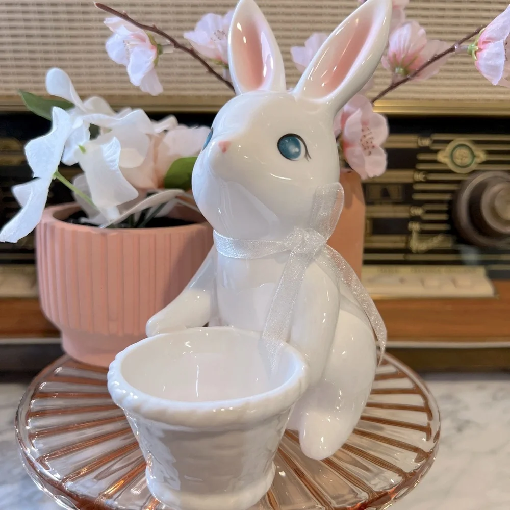 ✨NEW🐰Target Spritz 2023 Ceramic Easter Bunny Bunnies Figurine SET🌷