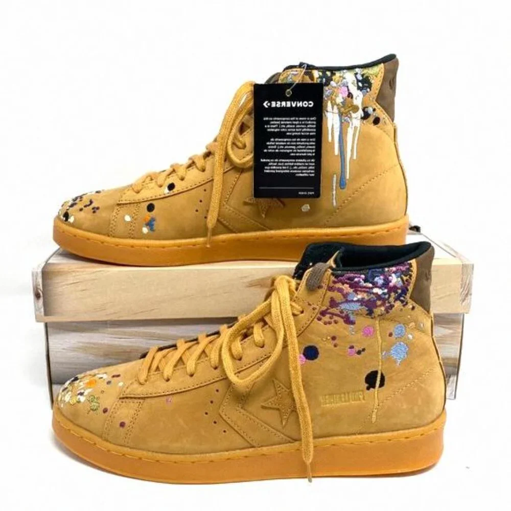 💖MEGA SALE💖Converse X Bandulu Shoes Men's Pro Leather 169908C Suede Honey Mid