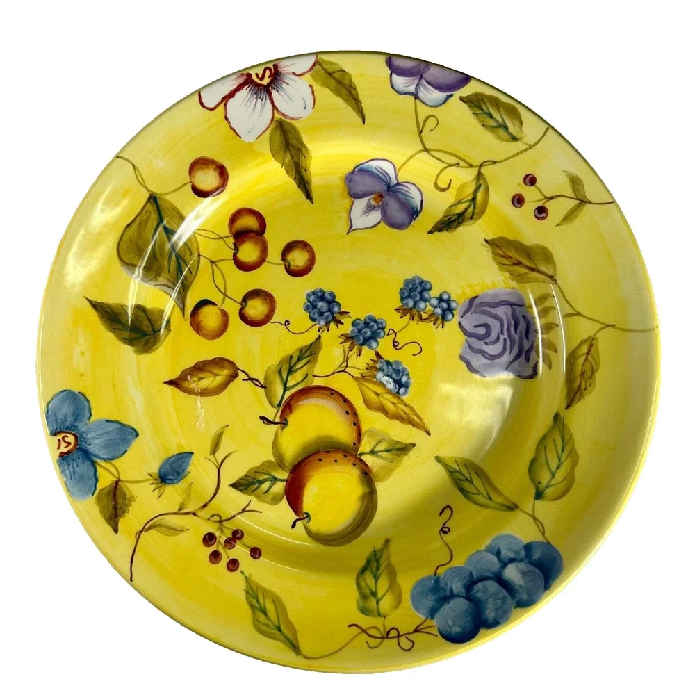 Zrike Flora Pattern Hand Painted Plate