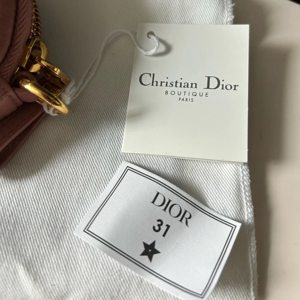 🆕 DIOR CANNAGE ROSE PINK LEATHER POUCH