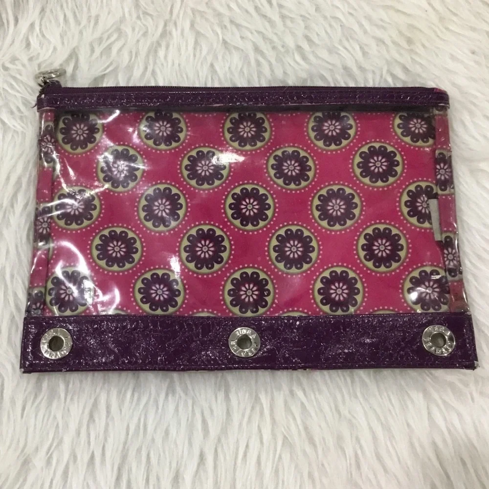 Vera Bradley pink floral pencil bag
