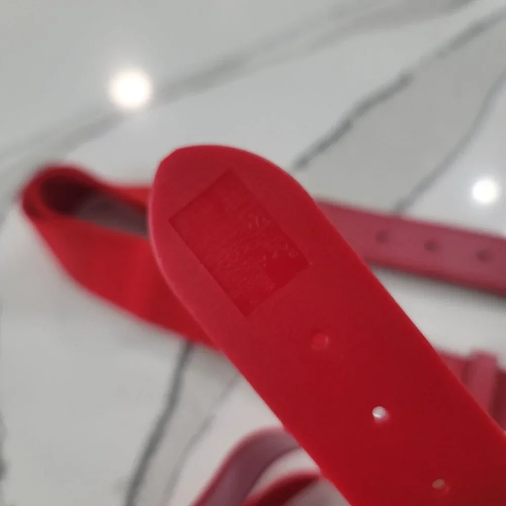Nike baseball Adjustable Red Leather Belt one size kids and adults Metal Buckle