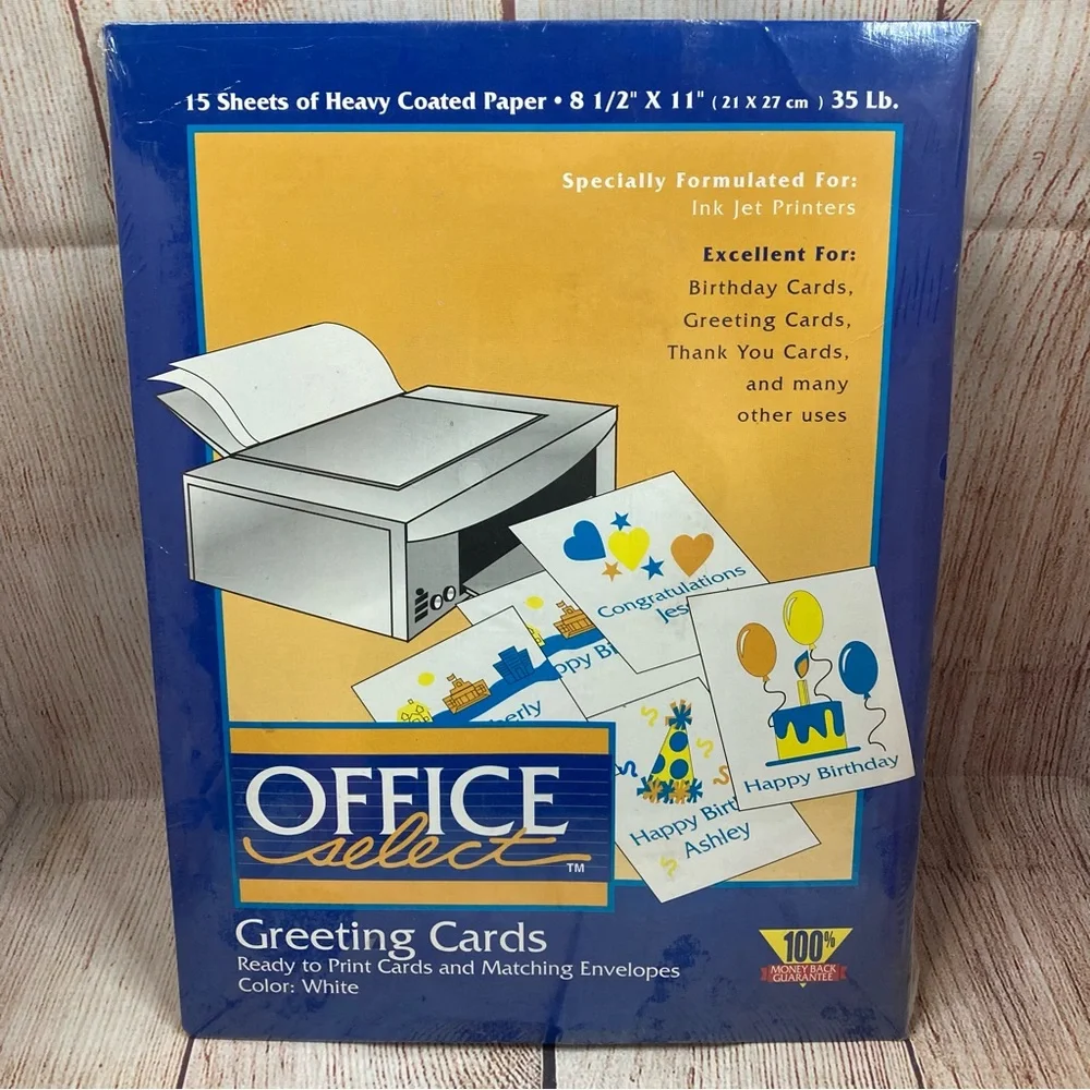 Blank Greeting Cards 15 Sheets & Envelopes Office Select