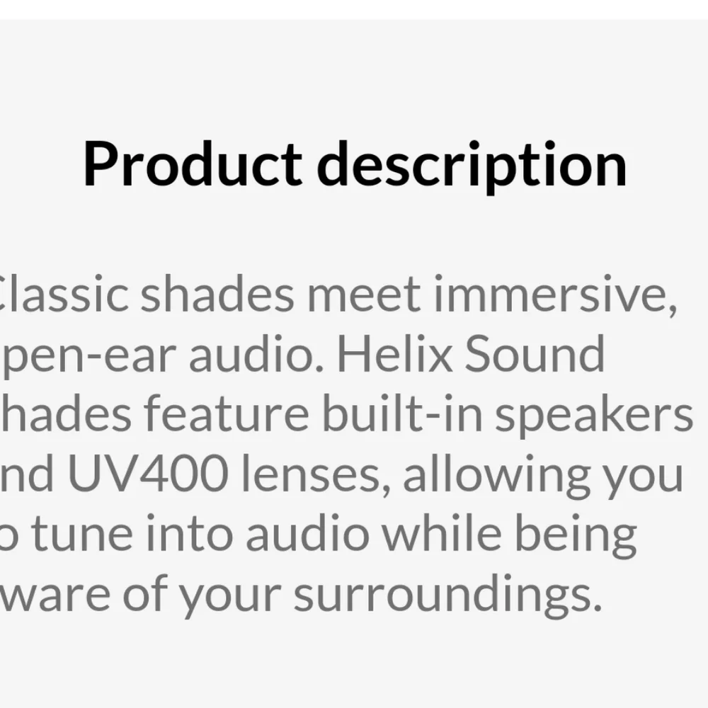 Helix wayfarer style