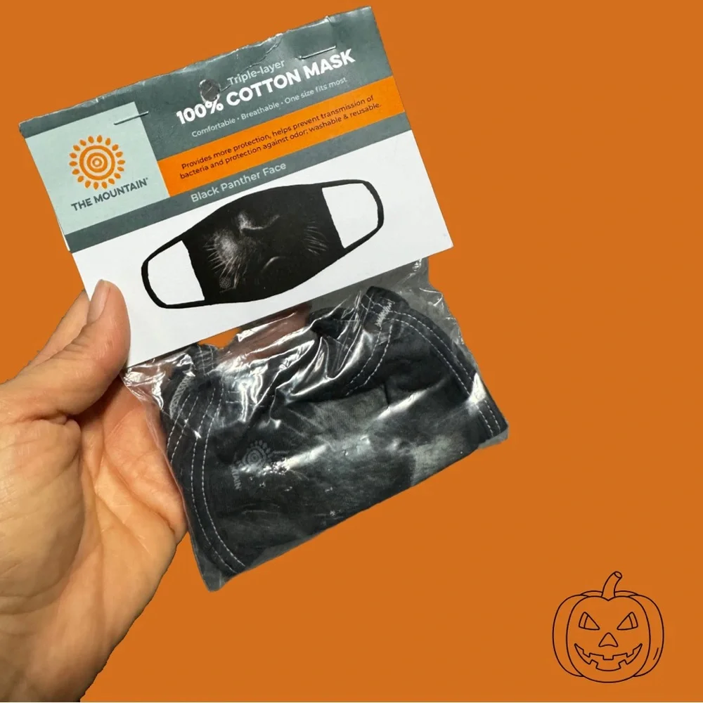 100% Cotton Black Panther Mask Halloween Party