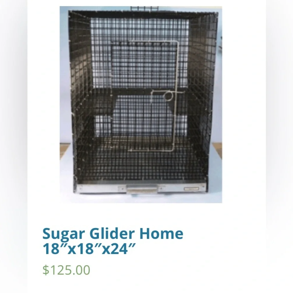 Sugar glider or small animal cage and accessories